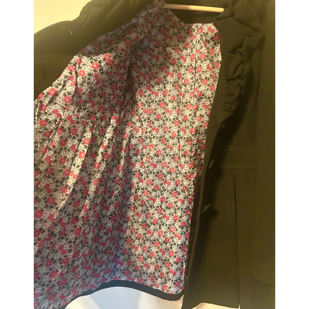 Jou Jou black Wool Lined Double-Breasted Pea Coat NWOT Size Large WMNS - Picture 8 of 16